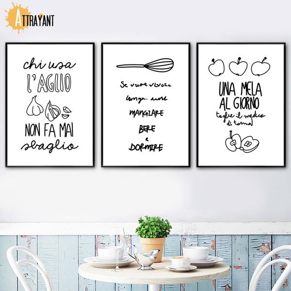 black white spoon apple italian proverb wall art canvas painting nordic posters and prints wall pictures for dining room decor
black white spoon apple italian proverb wall art canvas painting nordic posters and prints wall pictures for dining room decor