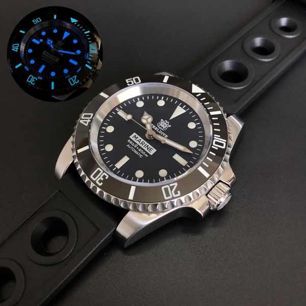 steeldive automatic watches for mens,men dive wrist watch 200m waterproof mechanical wristwatch switzerland luminous diver clock, Slivery;brown
steeldive automatic watches for mens,men dive wrist watch 200m waterproof mechanical wristwatch switzerland luminous diver clock, Slivery;brown