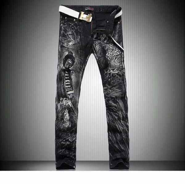 fashion men's personality trend special cool printed leopard denim jeans pants slim pants black, Blue
fashion men's personality trend special cool printed leopard denim jeans pants slim pants black, Blue