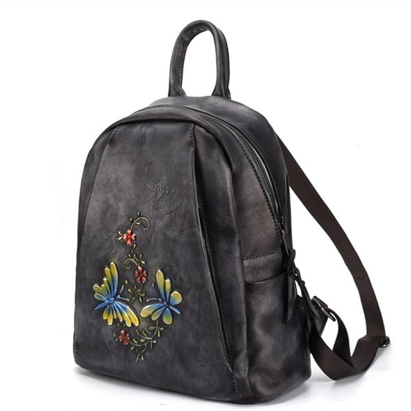 nesitu highend vintage beautiful coffee red black flower pattern genuine leather women backpack female girl travel bag m80055
nesitu highend vintage beautiful coffee red black flower pattern genuine leather women backpack female girl travel bag m80055
