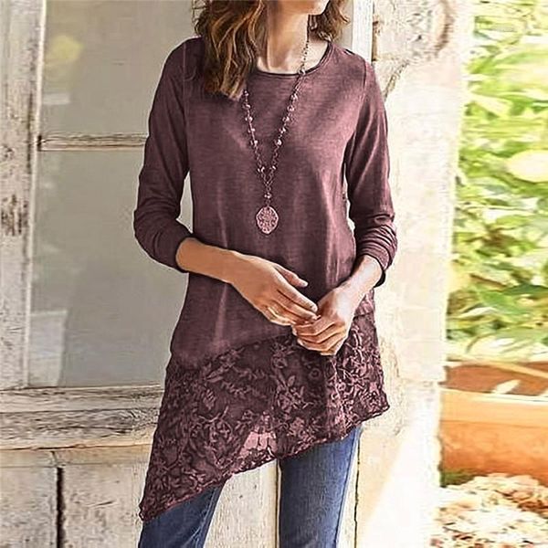 solid color casual long sleeved crew neck pullover tshirts casual fashion women tees new lace panelled designer tshirts women, White
solid color casual long sleeved crew neck pullover tshirts casual fashion women tees new lace panelled designer tshirts women, White