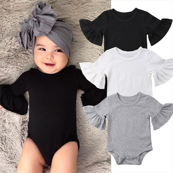 0 24m newborn baby girl flare sleeve solid black white grey casual romper jumpsuit outfits baby clothes summer kids suit, Blue
0 24m newborn baby girl flare sleeve solid black white grey casual romper jumpsuit outfits baby clothes summer kids suit, Blue