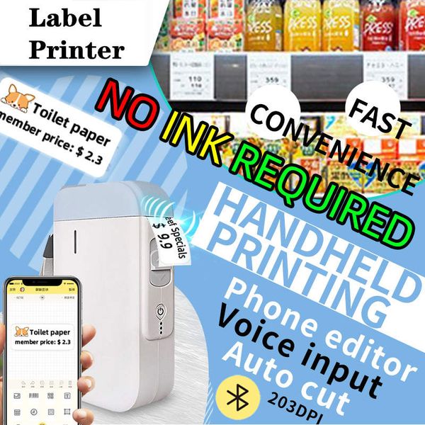 printers wireless portable home label printer mini pocket thermal bluetooth sticker fast printing with paper
printers wireless portable home label printer mini pocket thermal bluetooth sticker fast printing with paper