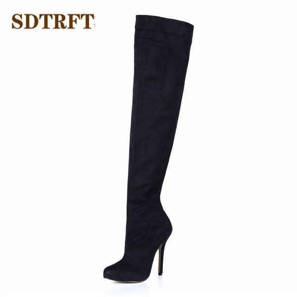 boots sdtrft spring autumn fashion botas mujer 12cm thin heels over the knee motorcycle shoes woman party flock pumps plus:35-43, Black
boots sdtrft spring autumn fashion botas mujer 12cm thin heels over the knee motorcycle shoes woman party flock pumps plus:35-43, Black