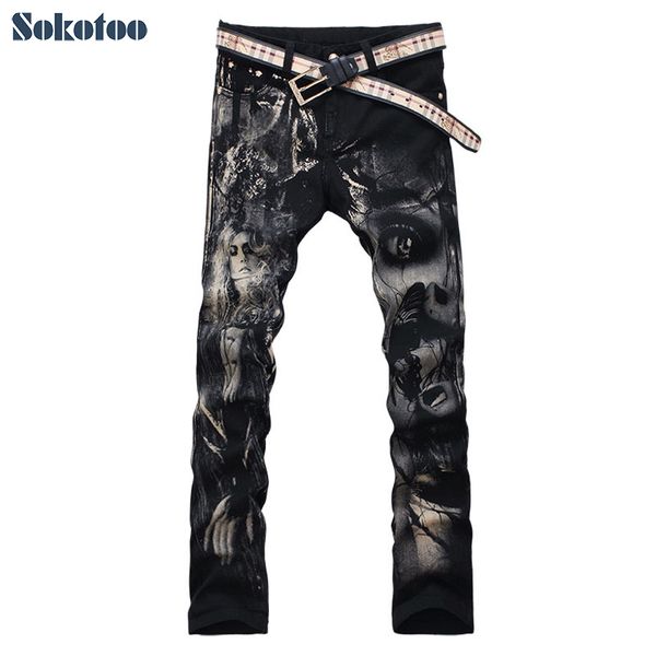 sokotoo men's jungle beauty print jeans fashion butter color drawing slim denim pants long trousers ing, Blue
sokotoo men's jungle beauty print jeans fashion butter color drawing slim denim pants long trousers ing, Blue