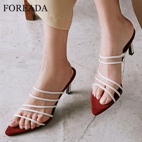 foreada slippers real leather high heels pointed toe slides women thin heel shoes narrow band lady sandals summer white black 40
foreada slippers real leather high heels pointed toe slides women thin heel shoes narrow band lady sandals summer white black 40