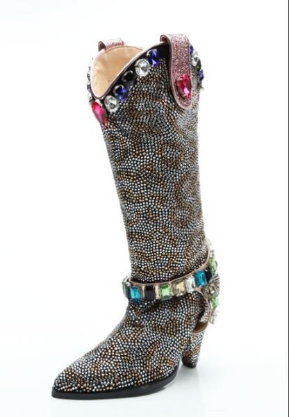 Flash color black Rhinestone suede-studded pointed toe boots tapered diamond chunky heel women's shoes leather long boots Flash color boots
Flash color black Rhinestone suede-studded pointed toe boots tapered diamond chunky heel women's shoes leather long boots Flash color boots