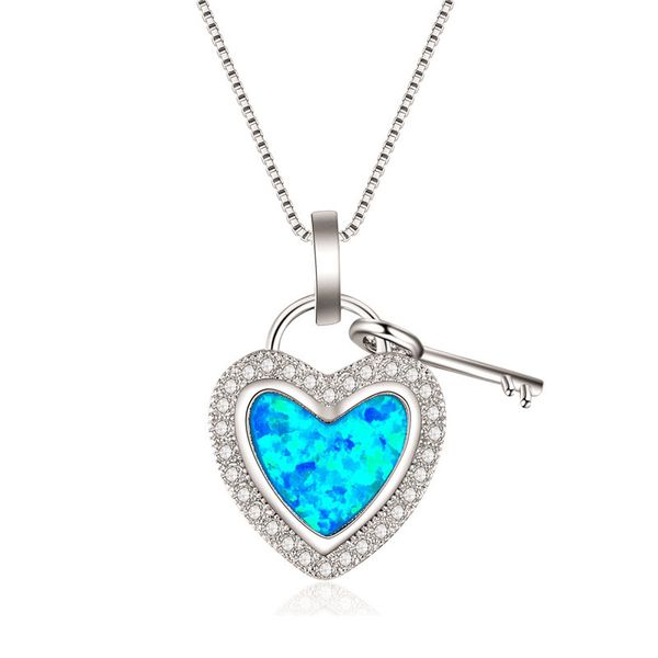 2020 european fashion blue crystal enamel heart pendant necklace for women grilfriend gift birthday gift mom gifts wholesale, Silver
2020 european fashion blue crystal enamel heart pendant necklace for women grilfriend gift birthday gift mom gifts wholesale, Silver