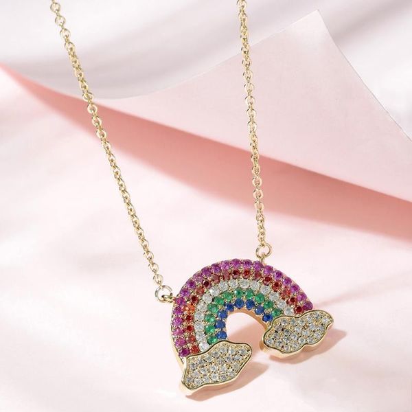 bling bling ladies rhinestone colorful rainbow pendant necklace, high social gifts accessories and love gifts, quick delivery, Silver
bling bling ladies rhinestone colorful rainbow pendant necklace, high social gifts accessories and love gifts, quick delivery, Silver
