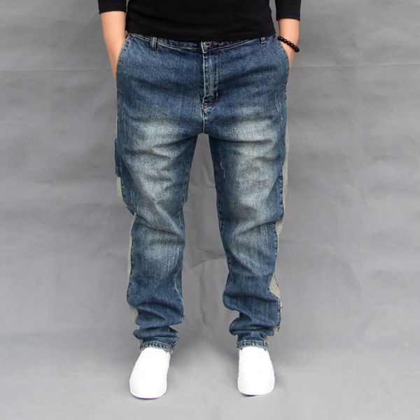 men's jeans trendy plus size 42 mens baggy skateboard denim pants male streetwear dance harem jean trouser big drop crotch joggers fsh1, Blue
men's jeans trendy plus size 42 mens baggy skateboard denim pants male streetwear dance harem jean trouser big drop crotch joggers fsh1, Blue