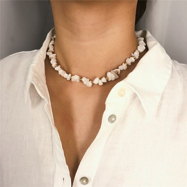 chokers white transparent natural stone beads handmade choker necklaces short charm boho neck band jewelry accessories customize chains, Golden;silver
chokers white transparent natural stone beads handmade choker necklaces short charm boho neck band jewelry accessories customize chains, Golden;silver
