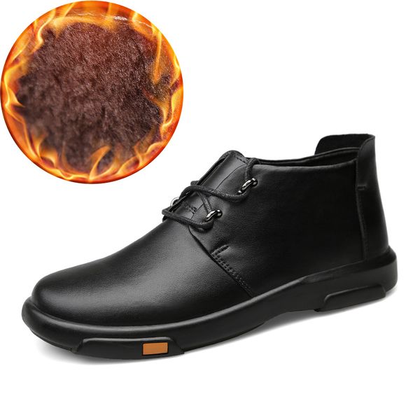 genuine leather men ankle boots fashion waterproof autumn winter outdoor mens casual shoes high footwear, Black
genuine leather men ankle boots fashion waterproof autumn winter outdoor mens casual shoes high footwear, Black