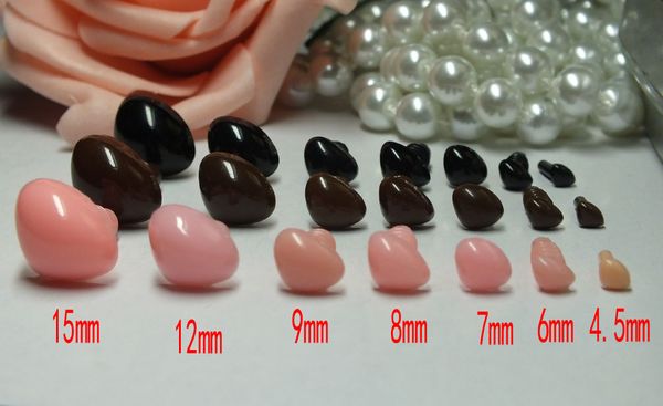 500Pcs Velvet Triangle Safety Nose with washer --black/brown/pink color 5-15mmsize can choose
500Pcs Velvet Triangle Safety Nose with washer --black/brown/pink color 5-15mmsize can choose