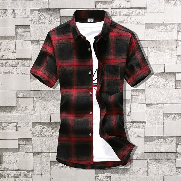 summer short sleeve men's korean version of slim half trend inch shirt plaid kg-183, White;black
summer short sleeve men's korean version of slim half trend inch shirt plaid kg-183, White;black