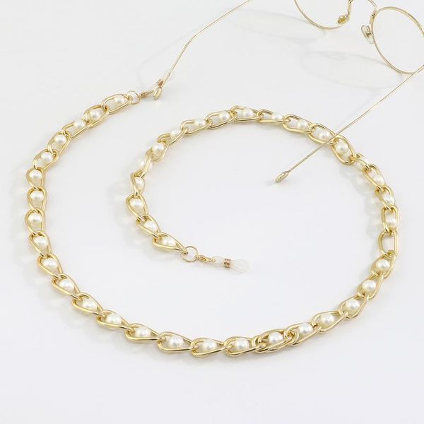 fashion necklace reading glasses chain gold metal pearl long chain for eyeglasses women cord holder anti-skid glasses, Silver
fashion necklace reading glasses chain gold metal pearl long chain for eyeglasses women cord holder anti-skid glasses, Silver