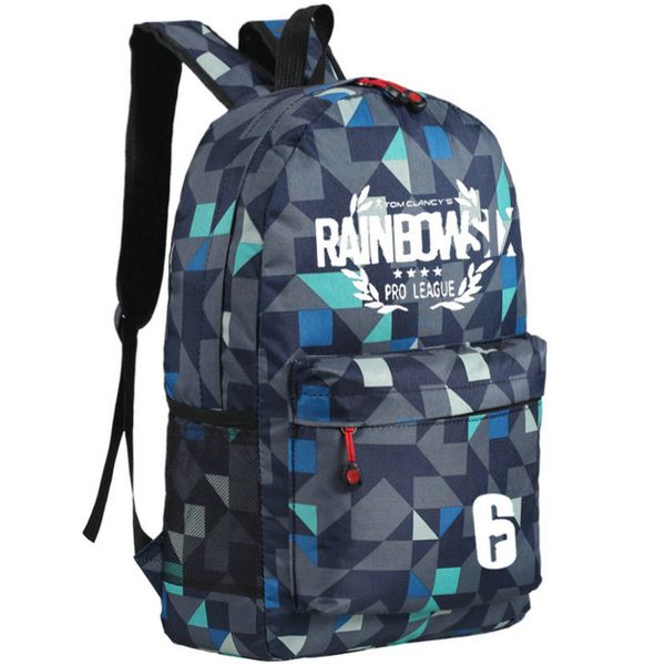shoot backpack rainbow six daypack tom clancy schoolbag game 6 rucksack satchel school bag print day pack 
shoot backpack rainbow six daypack tom clancy schoolbag game 6 rucksack satchel school bag print day pack