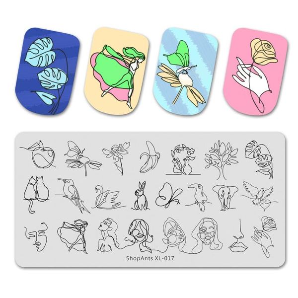 shopants stainless steel nail stamping plate lines beauty striped banana swan face pattern stencil nail art stamps templates, White
shopants stainless steel nail stamping plate lines beauty striped banana swan face pattern stencil nail art stamps templates, White