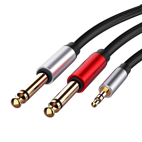 1/8 inch trs stereo to dual 1/4 inch ts mono y-splitter cable 3.5mm male to 2x 6.35mm male jack breakout cable cords 5.9ft
1/8 inch trs stereo to dual 1/4 inch ts mono y-splitter cable 3.5mm male to 2x 6.35mm male jack breakout cable cords 5.9ft