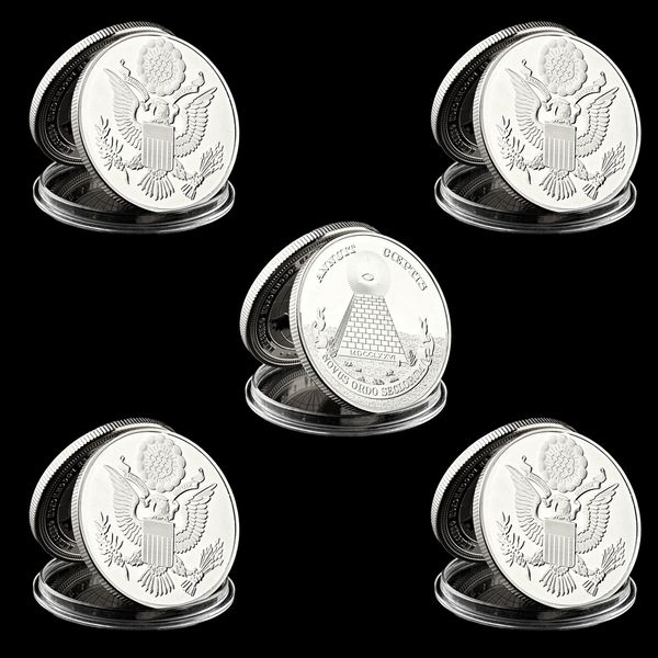 5pcs ason souvenir coins collectibles replica metal us masonic silver plated coin collectible lot
5pcs ason souvenir coins collectibles replica metal us masonic silver plated coin collectible lot