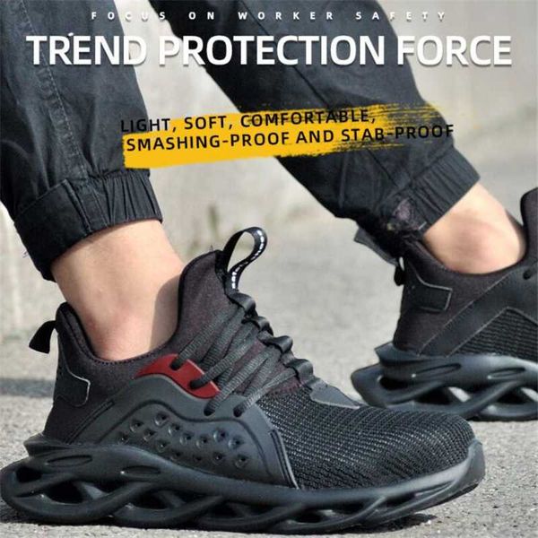 men's steel toe safety work shoes anti smashing shoes male anti puncture work boots men casual sneakers light weight safety boot, Black
men's steel toe safety work shoes anti smashing shoes male anti puncture work boots men casual sneakers light weight safety boot, Black