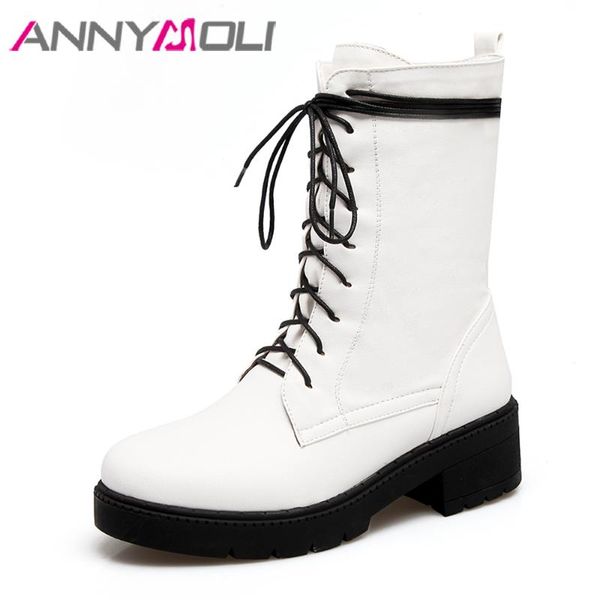 annymoli women shoes female boots winter lace-up thick heel ankle boots platform med heel short lady white plus size 33-43, Black
annymoli women shoes female boots winter lace-up thick heel ankle boots platform med heel short lady white plus size 33-43, Black