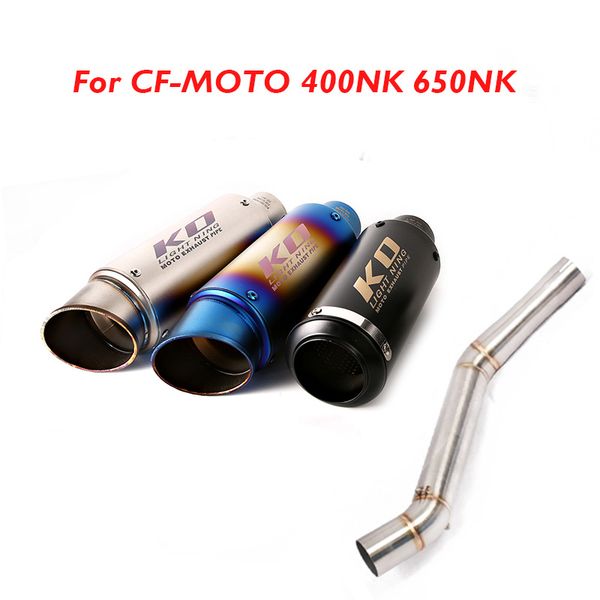 motorcycle exhaust system 51mm muffler escape pipe tip mid slip on for cfmoto 400 650
motorcycle exhaust system 51mm muffler escape pipe tip mid slip on for cfmoto 400 650