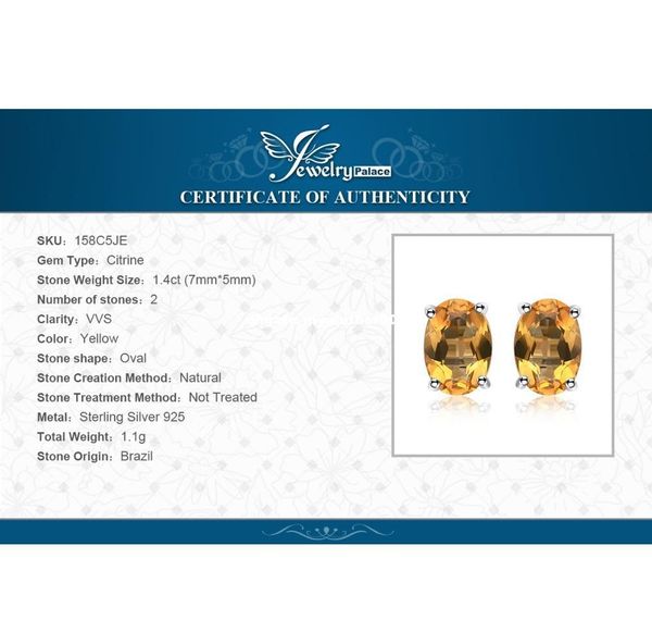jewelrypalace oval 1.4ct natural citrine birthstone stud earrings solid 925 sterling silver 2016 new fine jewelry for01, Golden;silver
jewelrypalace oval 1.4ct natural citrine birthstone stud earrings solid 925 sterling silver 2016 new fine jewelry for01, Golden;silver