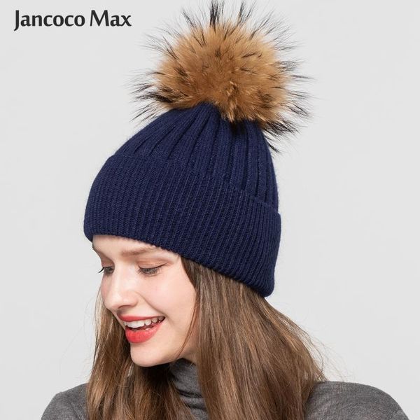 women's pompom hat knitted cap angora beanies natural raccoon balls thick warm soft ladies female winter hats s7628, Blue;gray
women's pompom hat knitted cap angora beanies natural raccoon balls thick warm soft ladies female winter hats s7628, Blue;gray