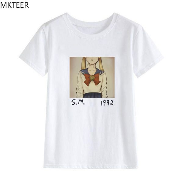 women's t-shirt sailor moon fashion retro women clothes harajuku kawaii t shirt summer japan fashion anime t shirt women chemise, White
women's t-shirt sailor moon fashion retro women clothes harajuku kawaii t shirt summer japan fashion anime t shirt women chemise, White