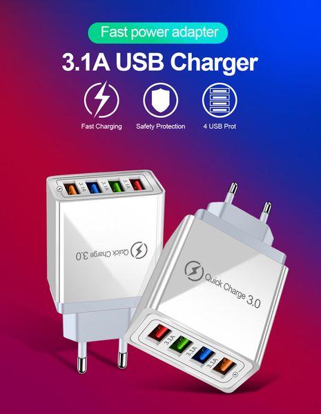 3.1a quick charge 3.0 4 port usb charger usb fast charger 3.0 for samsung s10 xiaomi mi9 ip 11 adapter
3.1a quick charge 3.0 4 port usb charger usb fast charger 3.0 for samsung s10 xiaomi mi9 ip 11 adapter