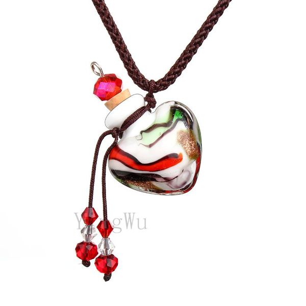 yingwu heart lampwork glass bottle pendant necklace perfume essential oil diffuser handmade, Silver
yingwu heart lampwork glass bottle pendant necklace perfume essential oil diffuser handmade, Silver
