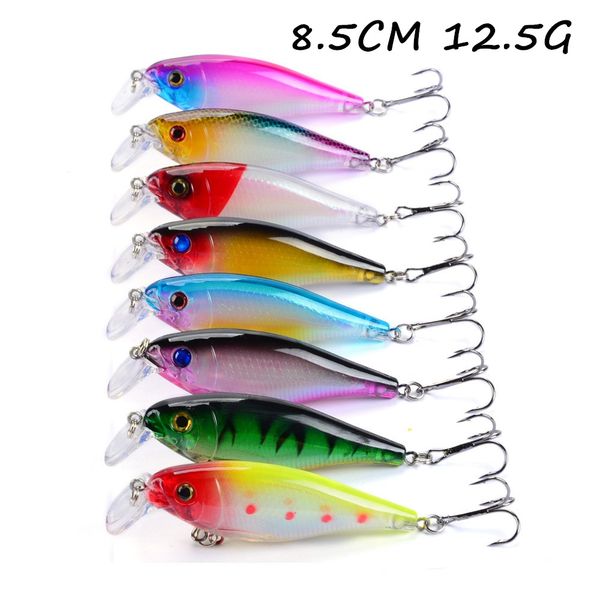 8pcs/lot crank hard baits & lures 8 colors mixed 8.5cm 12.5g 6# fishing hooks pesca fishing tackle accessories bl_83
8pcs/lot crank hard baits & lures 8 colors mixed 8.5cm 12.5g 6# fishing hooks pesca fishing tackle accessories bl_83