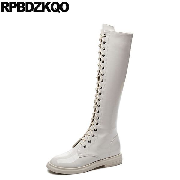equestrian shoes lace up knee high patent leather vintage long flat tall faux fur brand women winter boots genuine riding beige, Black
equestrian shoes lace up knee high patent leather vintage long flat tall faux fur brand women winter boots genuine riding beige, Black