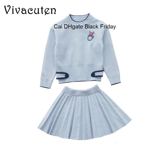 fashion girls sweater + pleated skirts 2pcs set spring autumn children clothing sets teenage girls knitted sweater suits clothes
fashion girls sweater + pleated skirts 2pcs set spring autumn children clothing sets teenage girls knitted sweater suits clothes