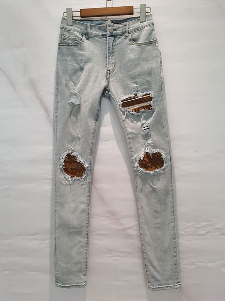 mens designer classic vintage trousers holes cowboy famous brand zipper designer hip hop denim us size 28-36, Blue
mens designer classic vintage trousers holes cowboy famous brand zipper designer hip hop denim us size 28-36, Blue