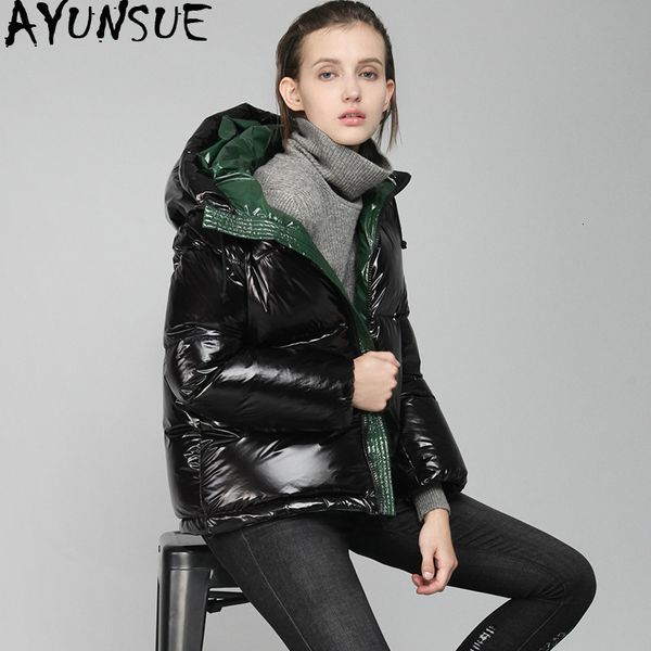 women's winter down jacket woman hooded 90% white duck down coat winter warm puffer jacket korean short jackets 2020 y184y06, Black;white 
women's winter down jacket woman hooded 90% white duck down coat winter warm puffer jacket korean short jackets 2020 y184y06, Black;white