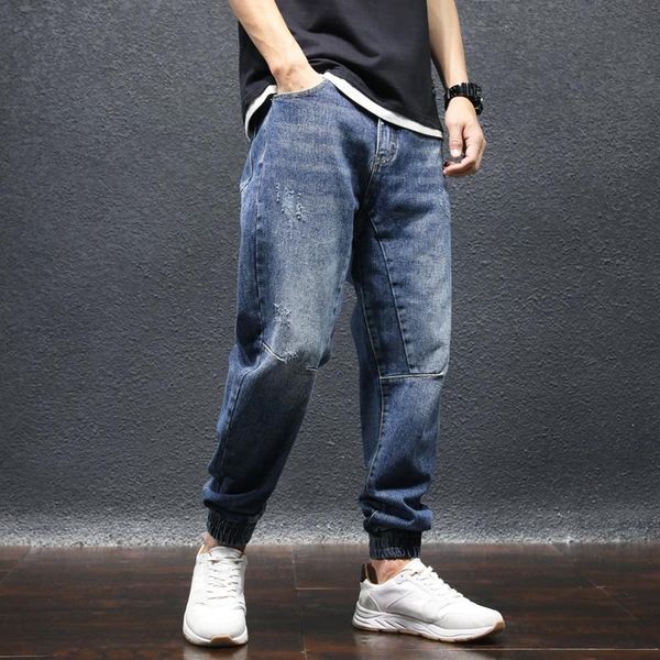 japanese vintage fashion men jeans loose fit blue spliced designer denim cargo pants hombre streetwear hip hop jeans harem pants
japanese vintage fashion men jeans loose fit blue spliced designer denim cargo pants hombre streetwear hip hop jeans harem pants