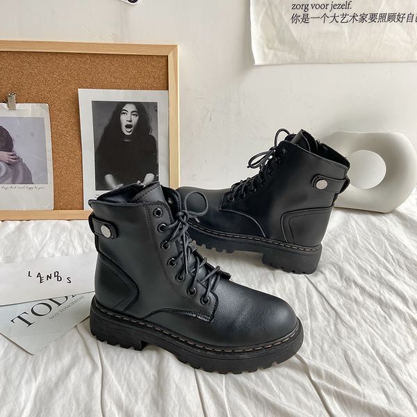 lace up boots ankle booties women shoes boots-women luxury designer flat heel round toe low rubber 2020 med fashion rock autumn, Black
lace up boots ankle booties women shoes boots-women luxury designer flat heel round toe low rubber 2020 med fashion rock autumn, Black