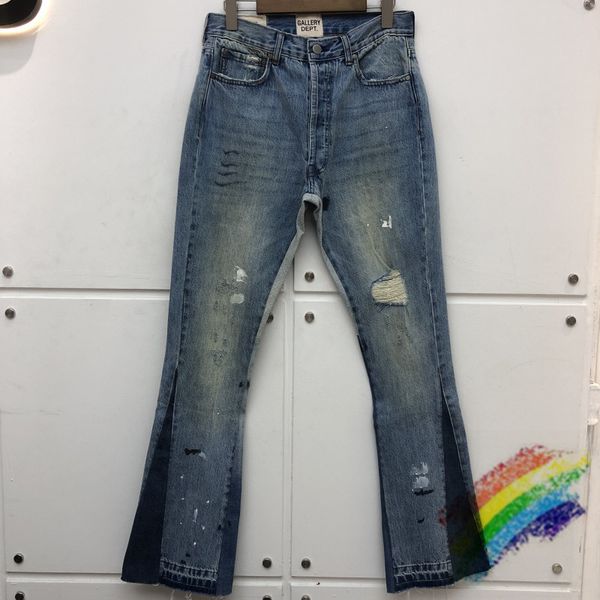 20fwss damage hole distressed denim men 1 stitching bootcut jeans denim bell bottom pants, Blue
20fwss damage hole distressed denim men 1 stitching bootcut jeans denim bell bottom pants, Blue