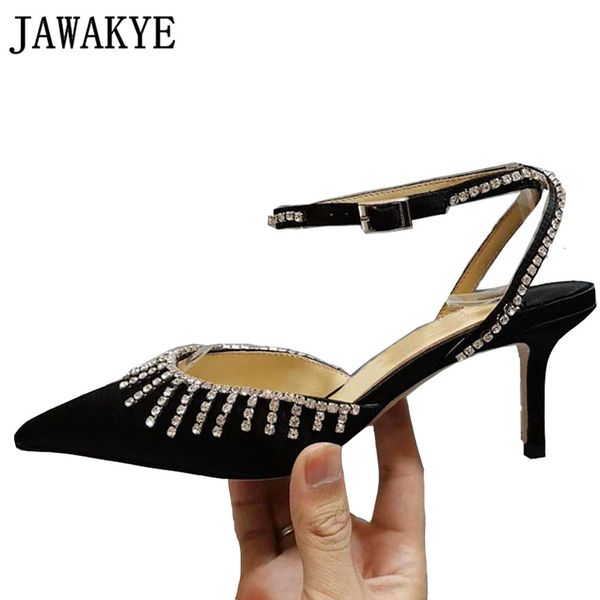crystal high heels pumps silver bridal shoes elegant pointed toe fringed shoes women slingbacks designer banquet women, Black
crystal high heels pumps silver bridal shoes elegant pointed toe fringed shoes women slingbacks designer banquet women, Black