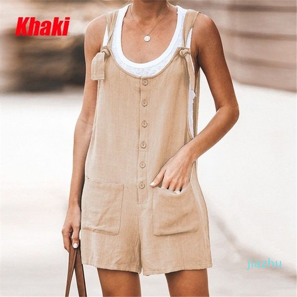 with pockets camisole backless short jumpsuits womens designer loose jumpsuits fashion natural color buttons rompers, Black;white
with pockets camisole backless short jumpsuits womens designer loose jumpsuits fashion natural color buttons rompers, Black;white