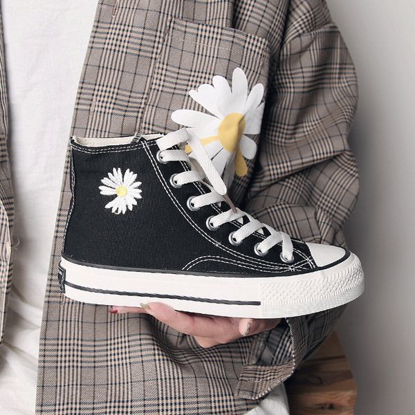 2020 spring daisy женский студент холст обувь корейский стиль ulzzang hight-top all-матч basic board обувь, Black
2020 spring daisy женский студент холст обувь корейский стиль ulzzang hight-top all-матч basic board обувь, Black