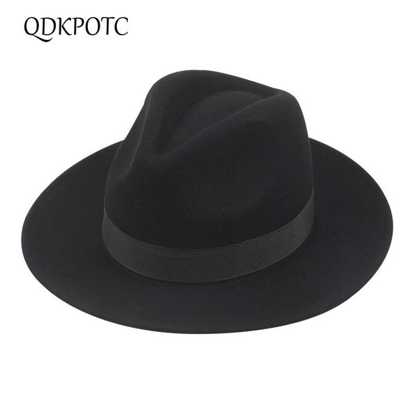 qdkpotc autumn winter wool men women fedoras england gentleman retro jazz hat fashion couple black felt hat, Blue;gray
qdkpotc autumn winter wool men women fedoras england gentleman retro jazz hat fashion couple black felt hat, Blue;gray