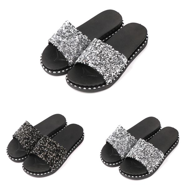 продажи блестки обувь для женщин сандалии bling ползунки лето квартиры сандалии обувь slip-на flats zapatos mujer d30, Black 
продажи блестки обувь для женщин сандалии bling ползунки лето квартиры сандалии обувь slip-на flats zapatos mujer d30, Black