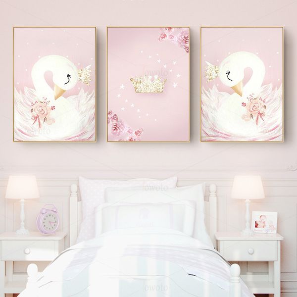 little white swan posters and prints pink nursery flower wall art picture gold crown canvas painting princess room bedroom decor
little white swan posters and prints pink nursery flower wall art picture gold crown canvas painting princess room bedroom decor
