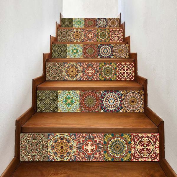 6pcs/set 3d colorful mandala staircase stair riser floor sticker self adhesive diy stairway waterproof pvc wall decal home decor
6pcs/set 3d colorful mandala staircase stair riser floor sticker self adhesive diy stairway waterproof pvc wall decal home decor
