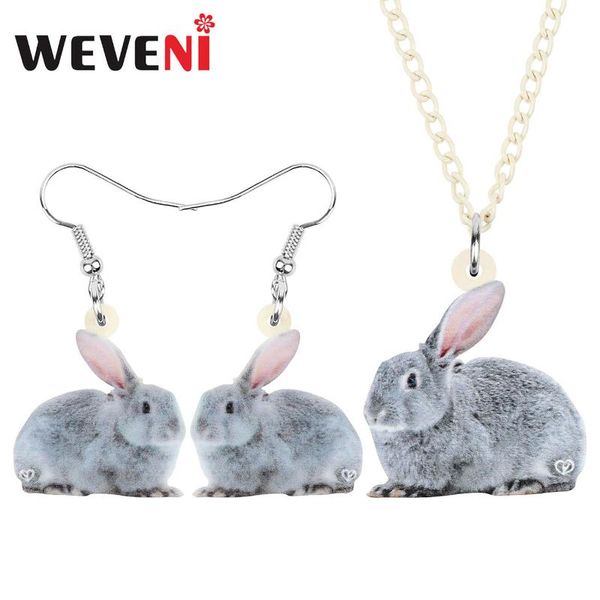 weveni acrylic grey easter hare jewelry sets cute pet animal earrings necklace for women kids novelty party gift, Silver
weveni acrylic grey easter hare jewelry sets cute pet animal earrings necklace for women kids novelty party gift, Silver