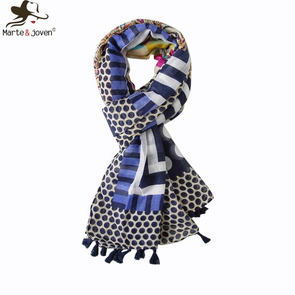 marte&joven elegant geometric print blue polka dots scarf for women big size voile spring autumn shawl fashion lady hijab wraps, Blue;gray
marte&joven elegant geometric print blue polka dots scarf for women big size voile spring autumn shawl fashion lady hijab wraps, Blue;gray