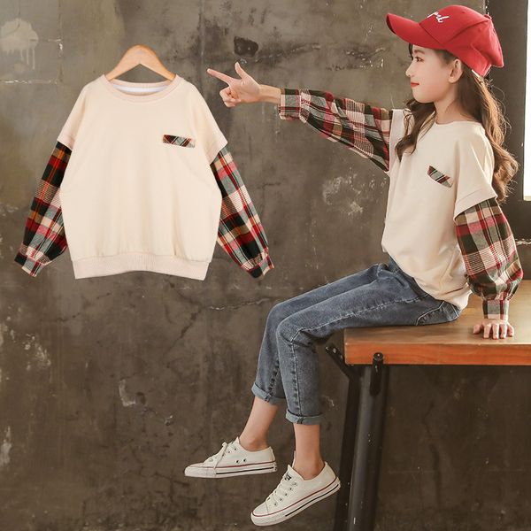 2020 teen girls autumn clothes kids sweatshirt children long sleeve plaid sweatshirt for girls teenagers patchwork 12, Black
2020 teen girls autumn clothes kids sweatshirt children long sleeve plaid sweatshirt for girls teenagers patchwork 12, Black