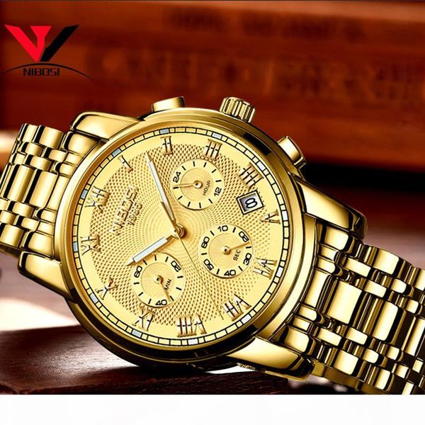 nibosi whole gold analog quartz wristwatch men's watches full steel male clock dress casual watch reloj hombre, Slivery;brown
nibosi whole gold analog quartz wristwatch men's watches full steel male clock dress casual watch reloj hombre, Slivery;brown